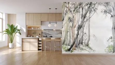 BAMBOO DUE | Carta da parati bamboo alberi foresta
